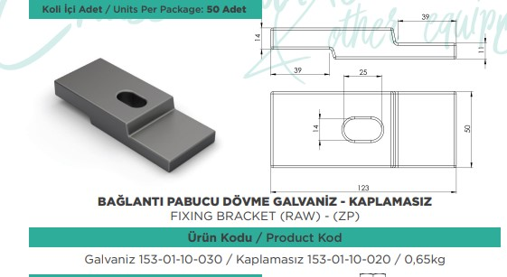 BAGLANTI PABUCU DOVME GALVANIZLI